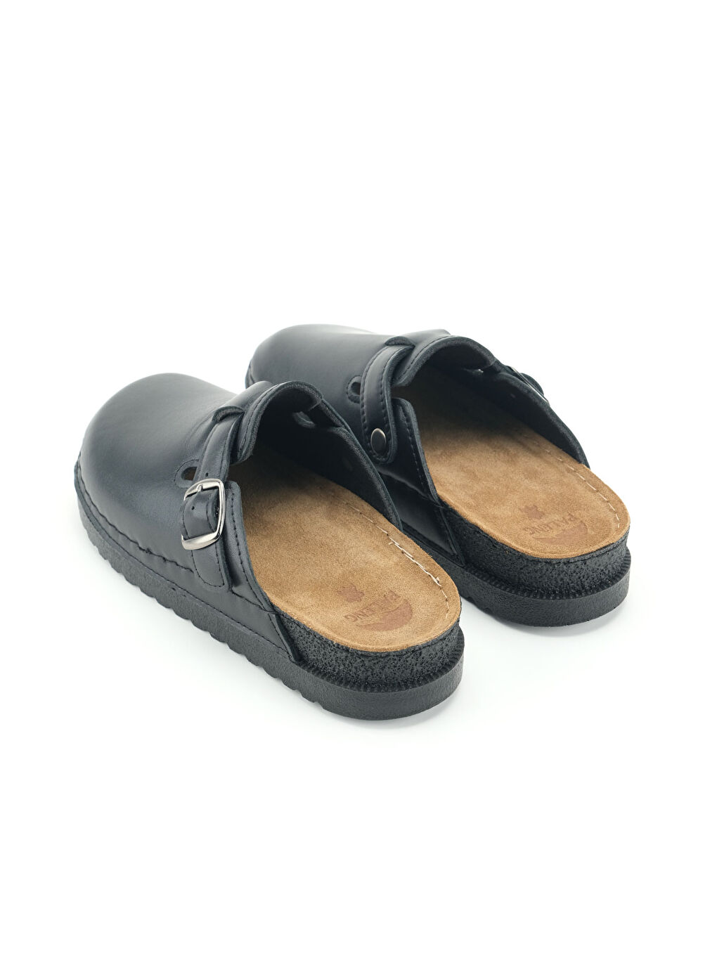 Siyah Kadın Kışlık İç Dış Hakiki Deri Rahat Taban Tek Kemer Ayarlanabilir Ev Bahçe Terlik-3