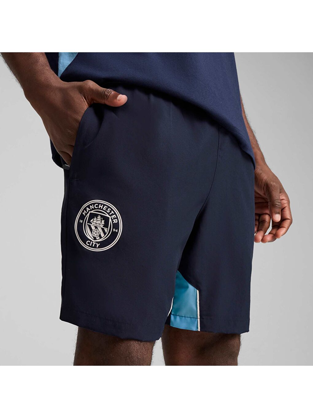 Lacivert Manchester CITY ftblARCHIVE Erkek Şort-3