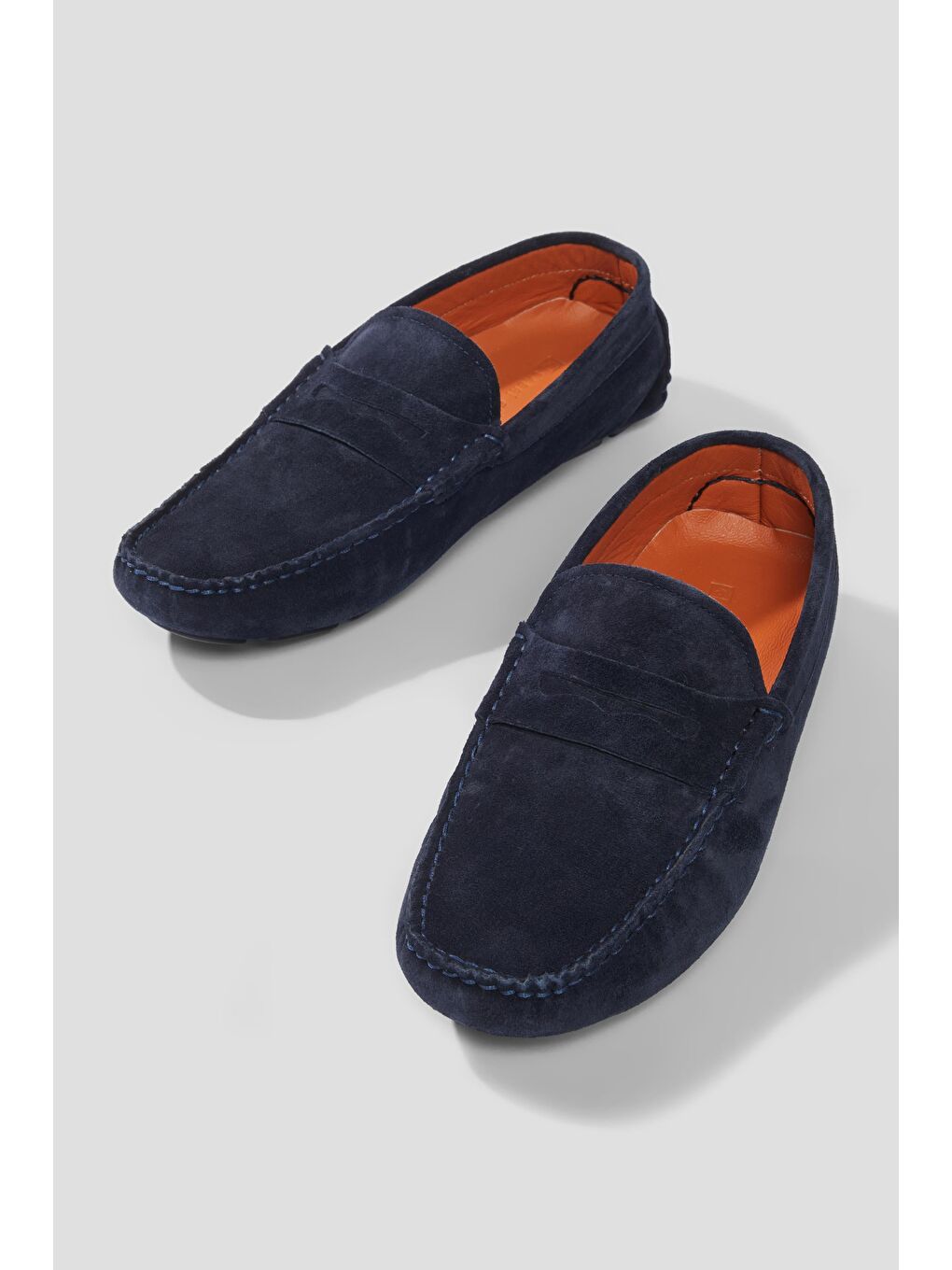 Erkek Lacivert %100 Deri Casual Ayakkabı-4