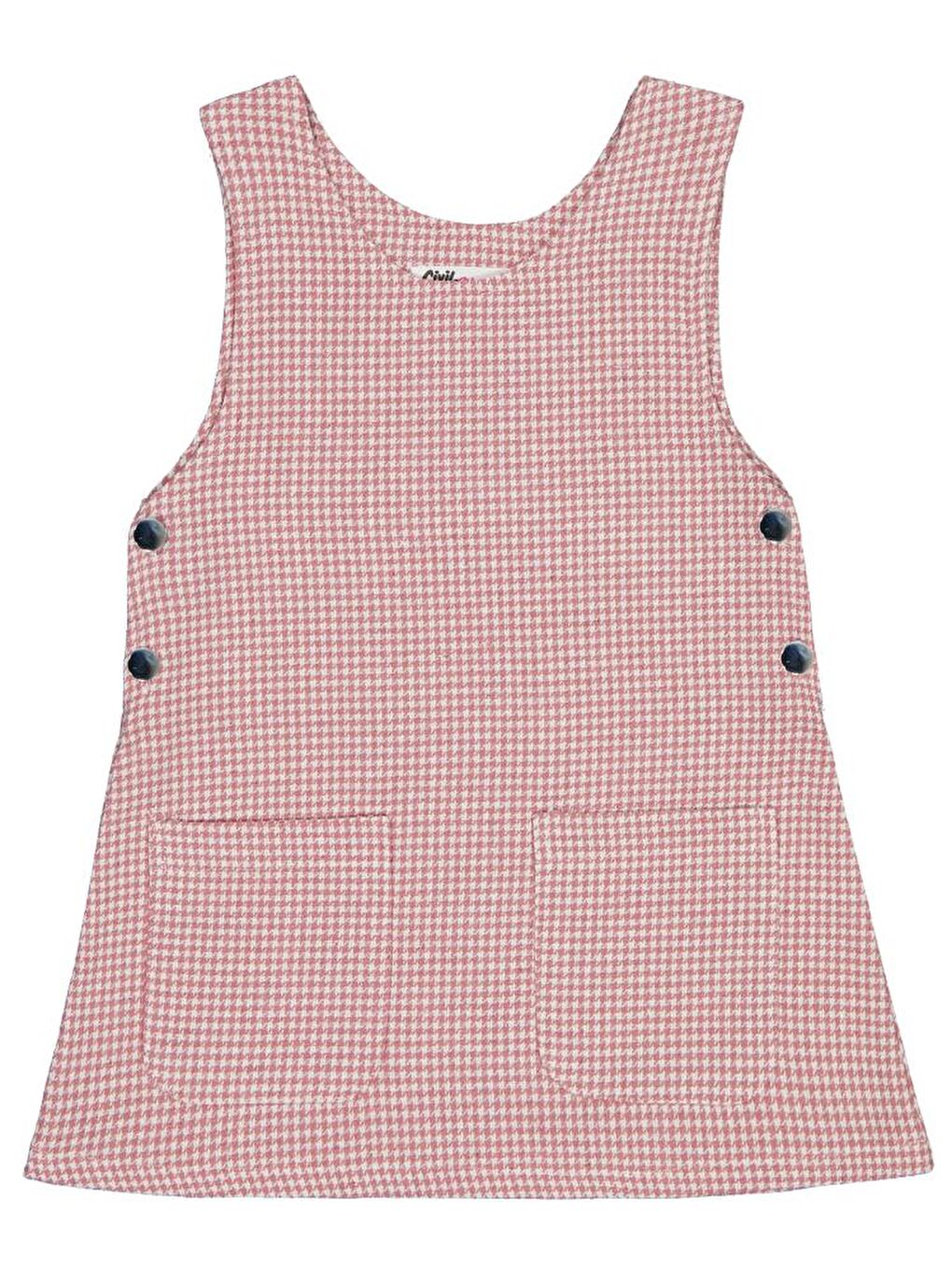 Girls Yakası Pomponlu 2-5 Yaş Elbise - Pembe 4-5 Yaş-1