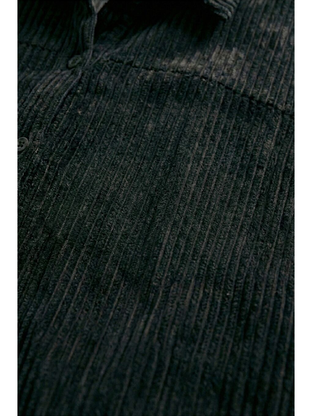 Siyah Kadın Premium Fitilli Kumaş Gömlek Pantolon Takımı-4