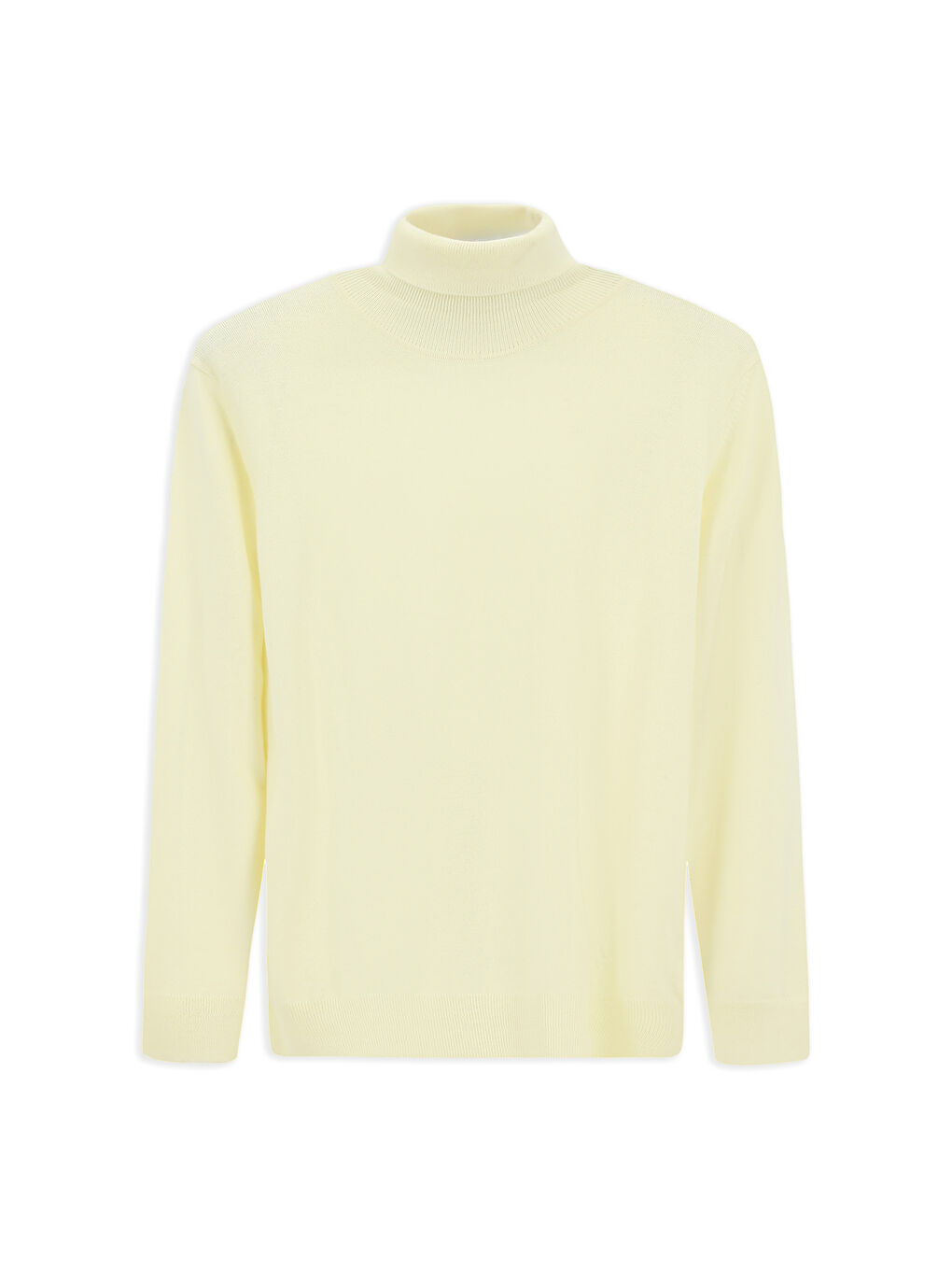 Ekru Balıkçı Yaka Regular Fit Yünlü Triko Kazak-7