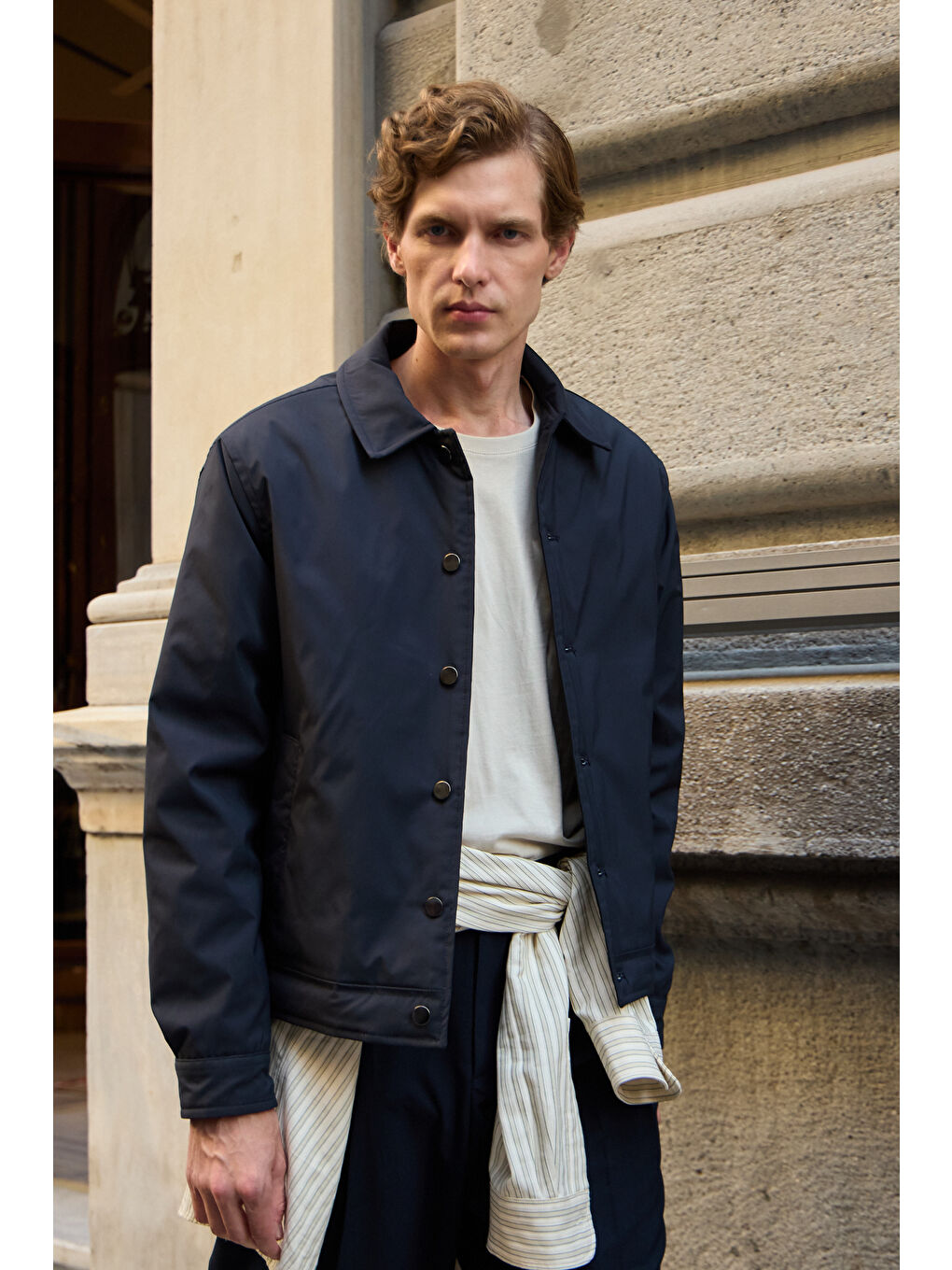 Erkek Basic Mont Ceket Lacivert