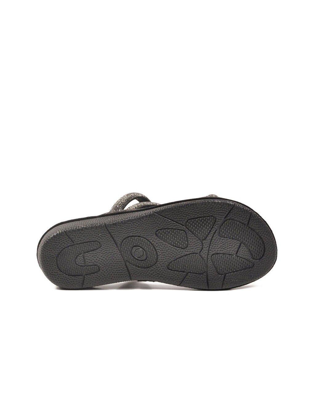 Gri Platin Taş İşlemeli Hafif İnce Taban Kadın Terlik 422248 Z-4