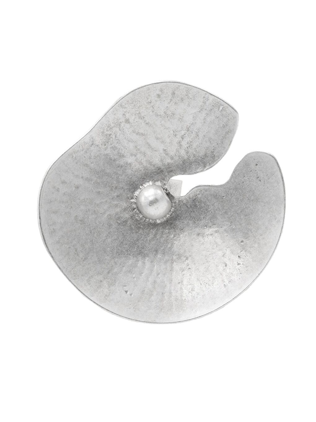 Gri Kadın Antik Gümüş Kaplama Anthurium Çiçeği Formlu Ayarlanabilir Yüzük-4