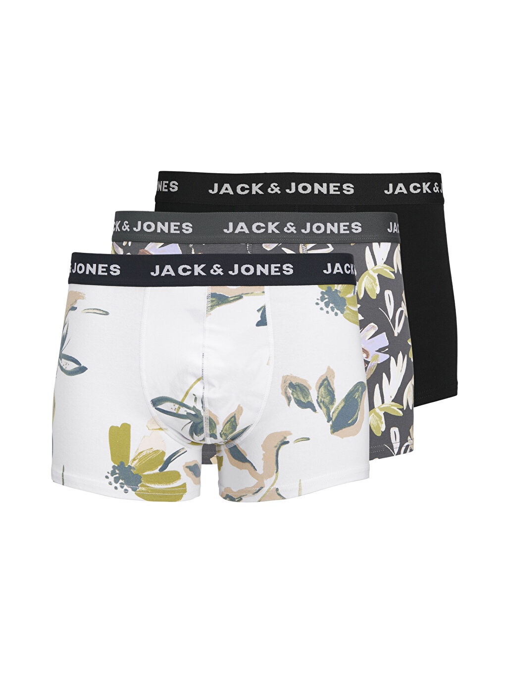 Siyah Additionals Jacabstract Desenli Streç Pamuklu 3 Pack Boxer 12273114