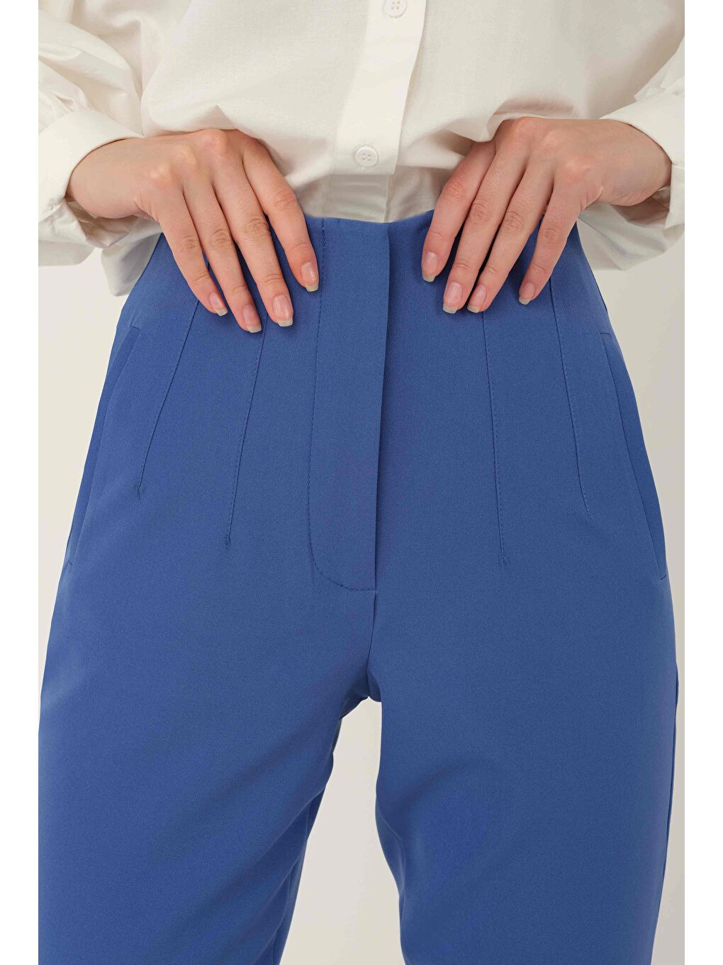 Fit Pantolon İndigo-4