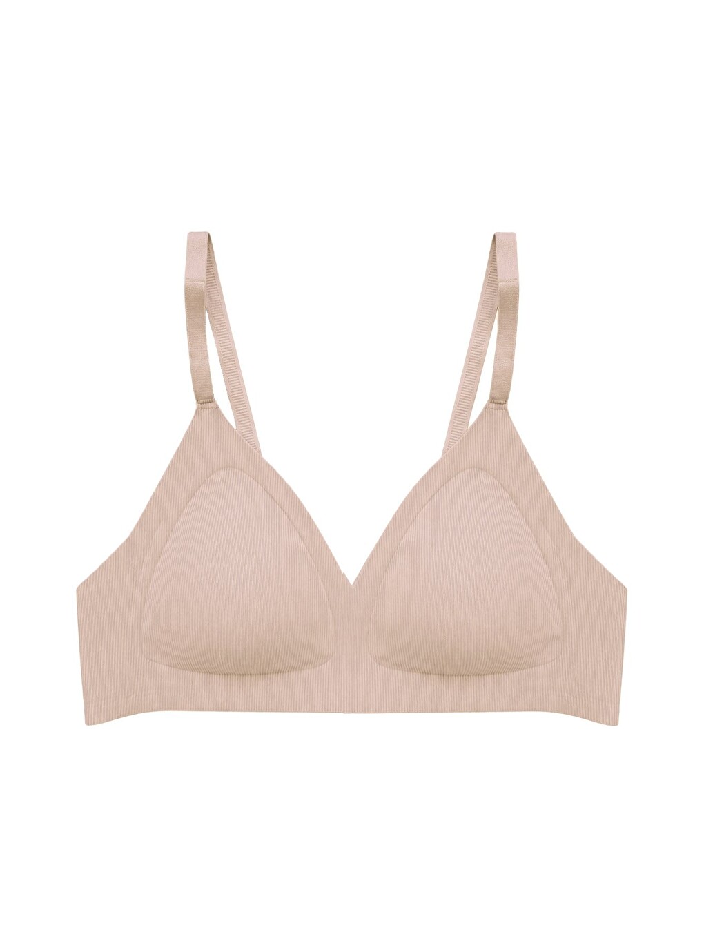 Bej Seamless Bra - Velour | Ten Lazer Kesim Balensiz Üçgen Form Dikişsiz Kadın Sütyen
