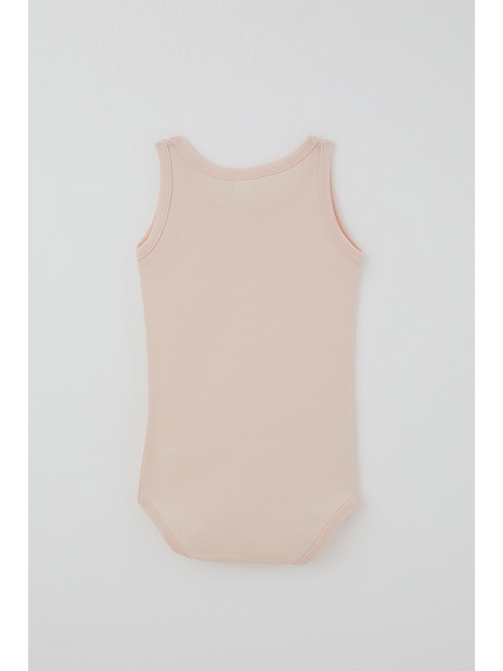 Pembe Kız Çocuk Çıtçıtlı Atlet Zıbın Body Basic Pudra (1-3 Yaş)-1