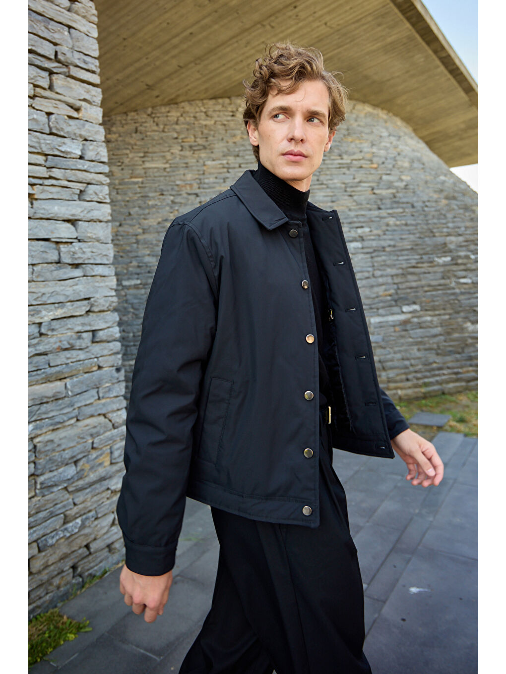 Erkek Basic Mont Ceket Siyah-2