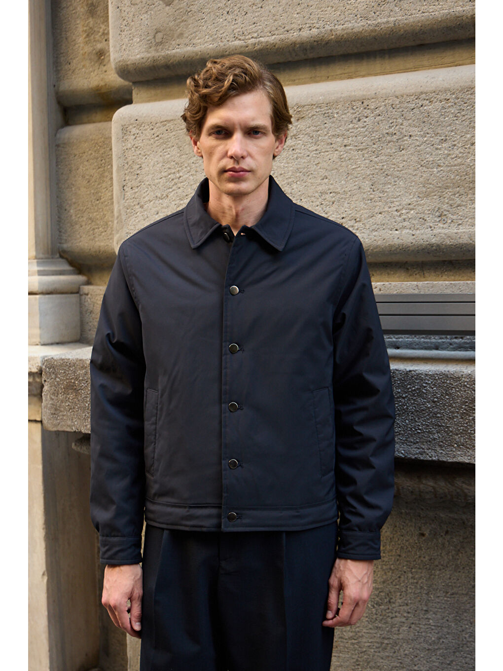 Erkek Basic Mont Ceket Lacivert-2