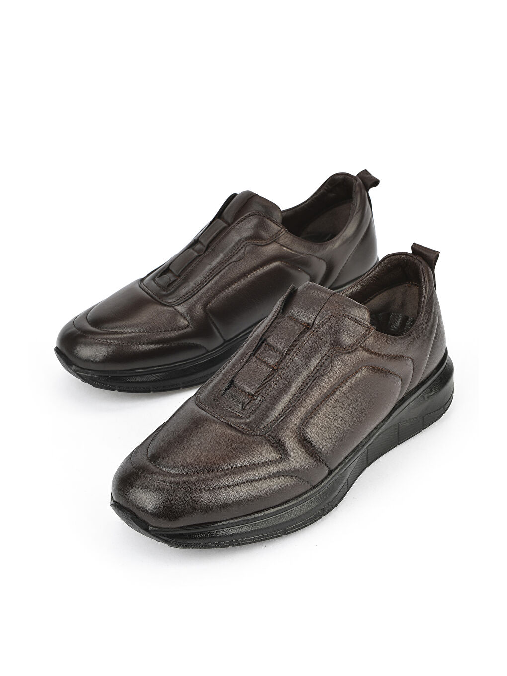 Kahverengi Erkek Hakiki Deri Konfor Ayakkabı 151123Z3658 Kahve-4