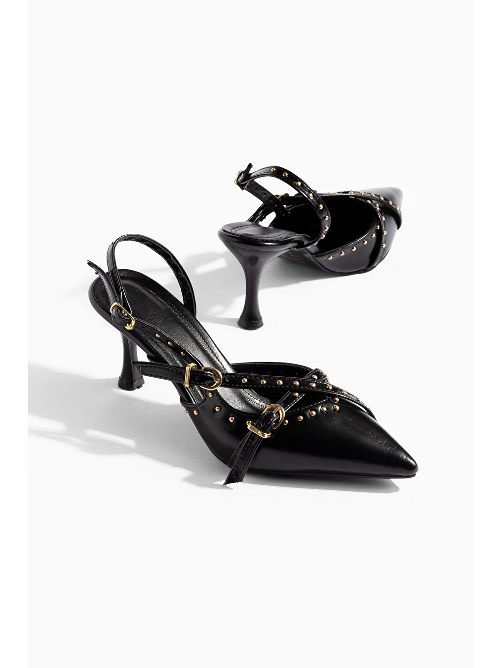 Siyah D0199 Günlük Ortopedik Klasik Topuklu Kadın Ayakkabı-1