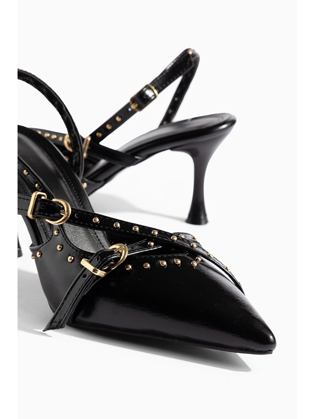 Siyah D0199 Günlük Ortopedik Klasik Topuklu Kadın Ayakkabı-3