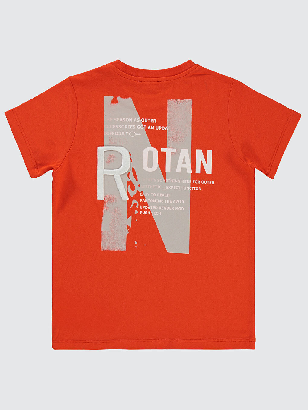 Kırmızı Boys Erkek Çocuk Tişört 6-9 Yaş Nar-1