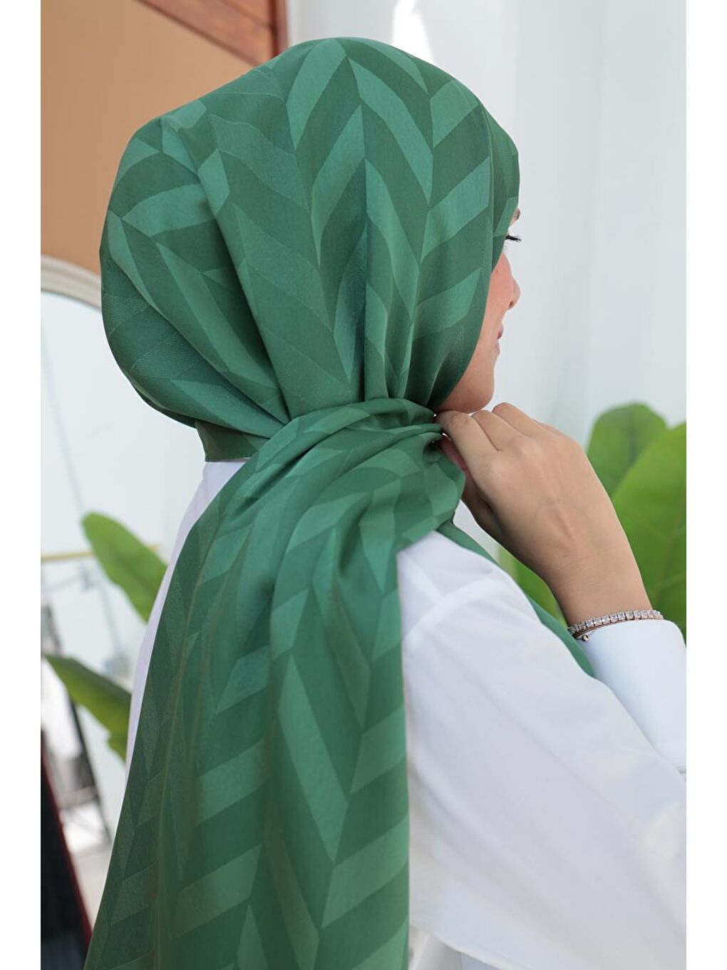 Yeşil-İpeksi Balıksırtı  Jakar Şal-1