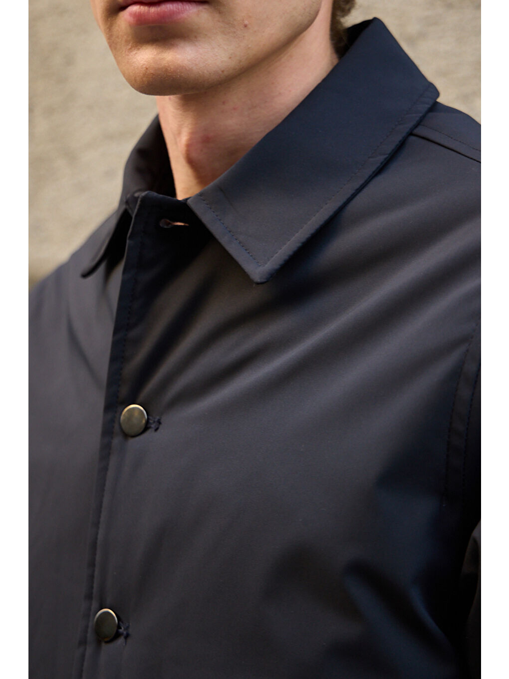 Erkek Basic Mont Ceket Lacivert-5