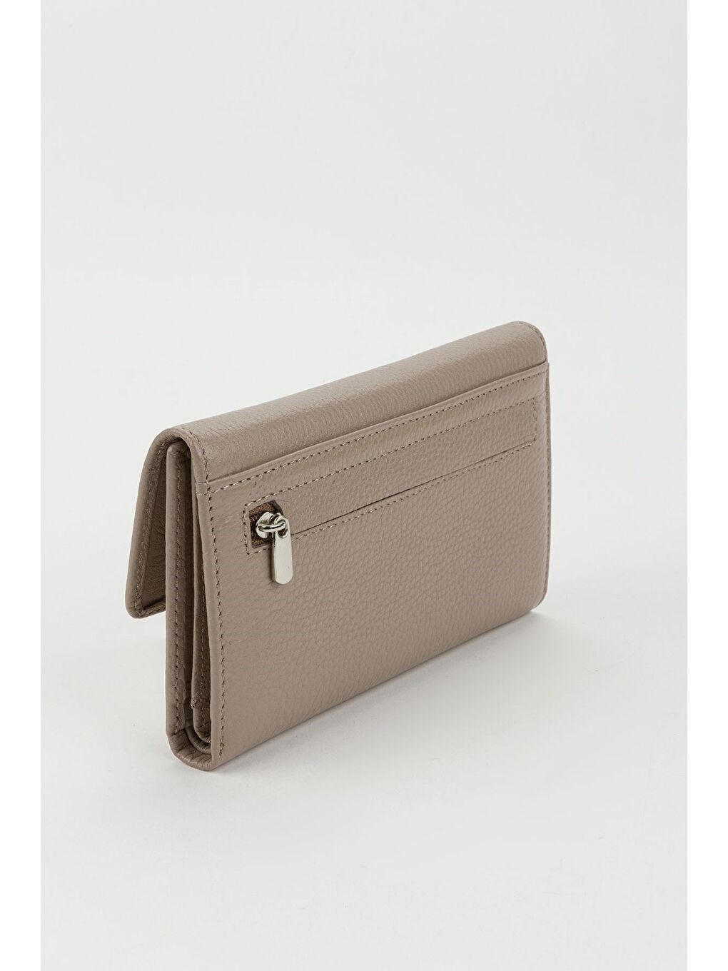 Bej Kutulu Hakiki Deri Mavi Orta Boy Çok Gözlü Kadın El Portföyü Kartlık Cüzdan-1