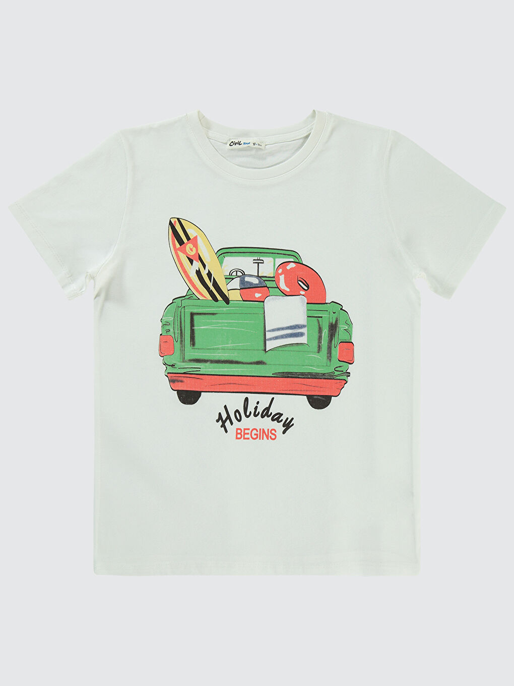 Boys Erkek Çocuk Tişört 10-13 Yaş Ekru