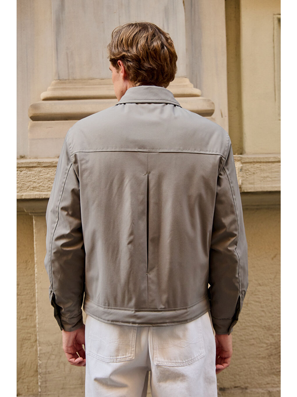 Erkek Basic Mont Ceket Bej-6