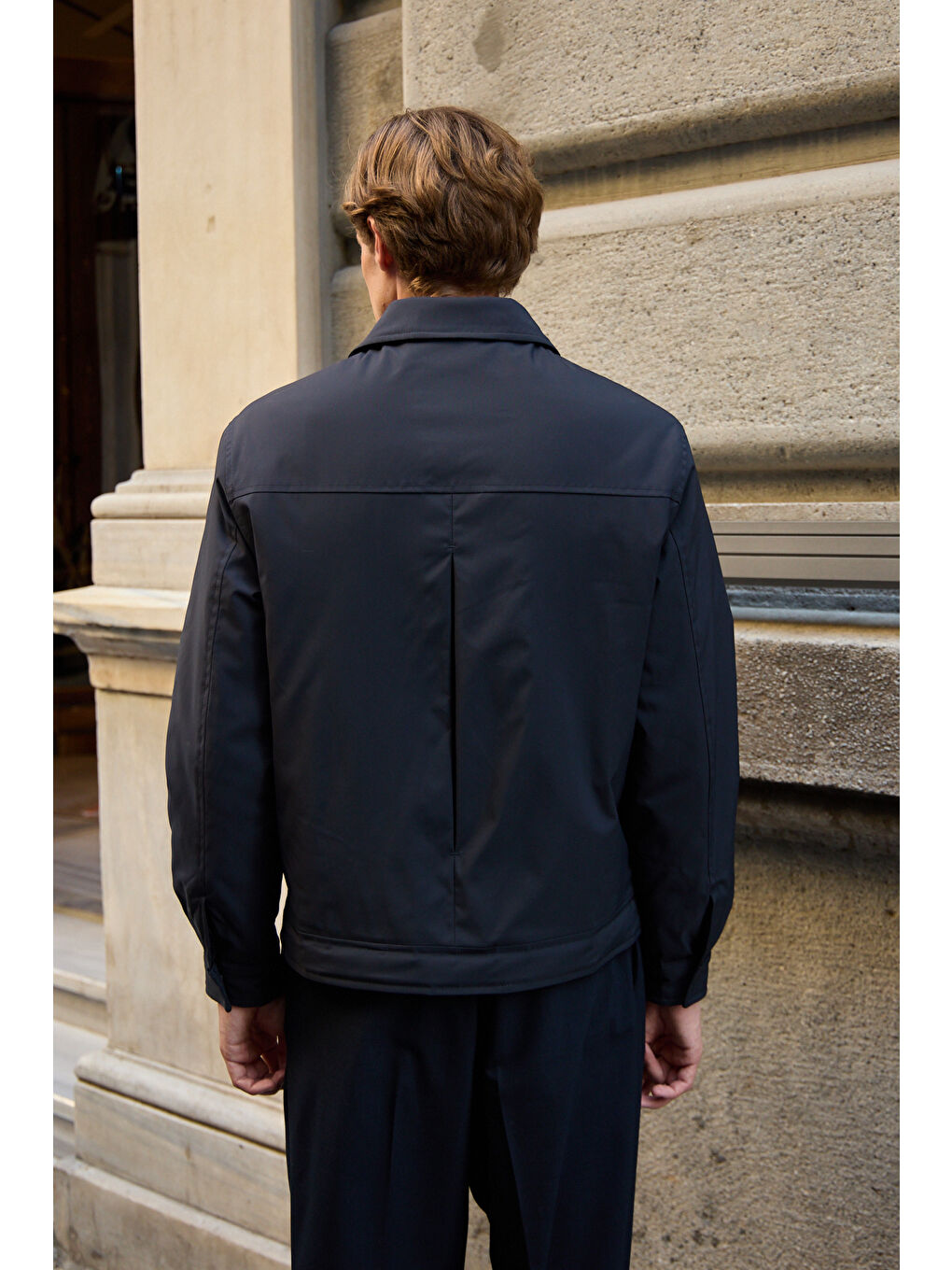 Erkek Basic Mont Ceket Lacivert-6