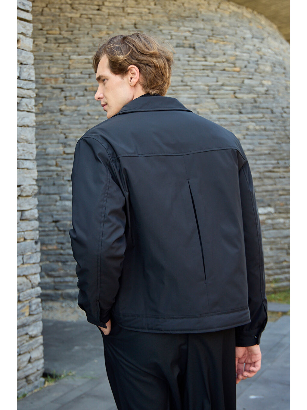 Erkek Basic Mont Ceket Siyah-6