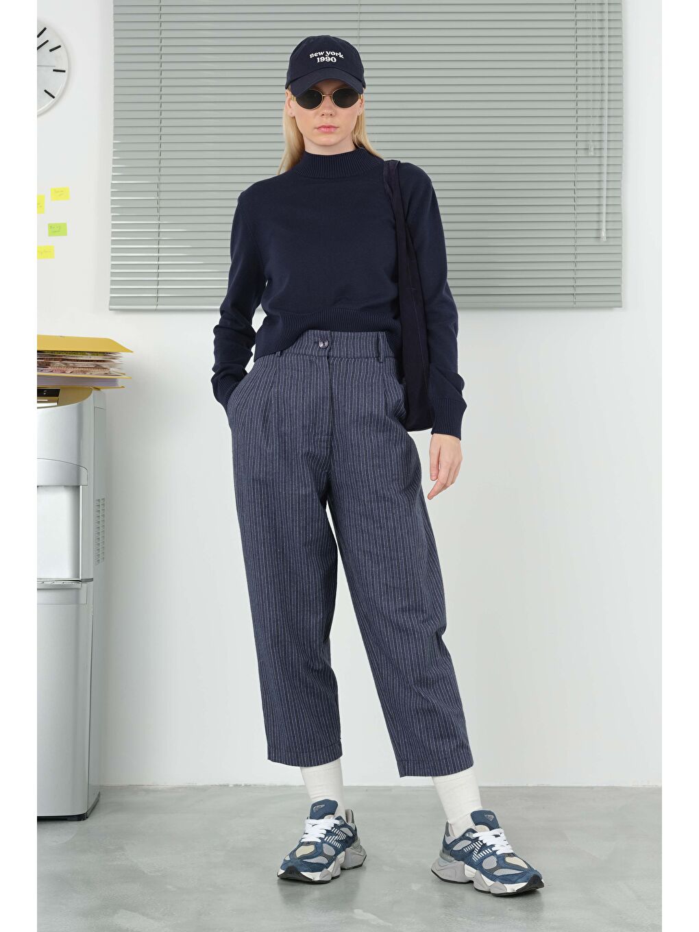 Lena Pantolon Mavi-2