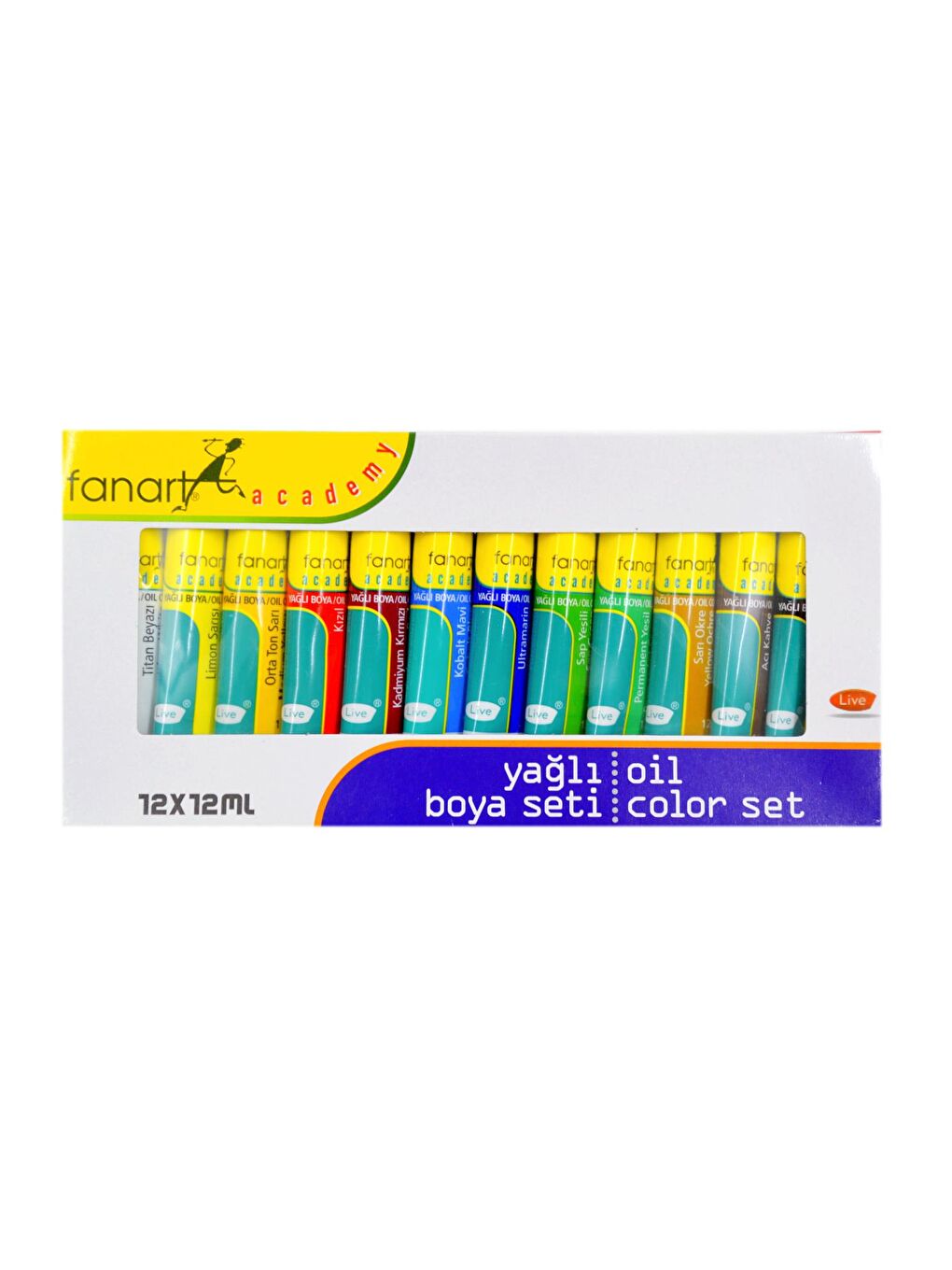 Academy Yağlı Boya Seti 12x12 ml