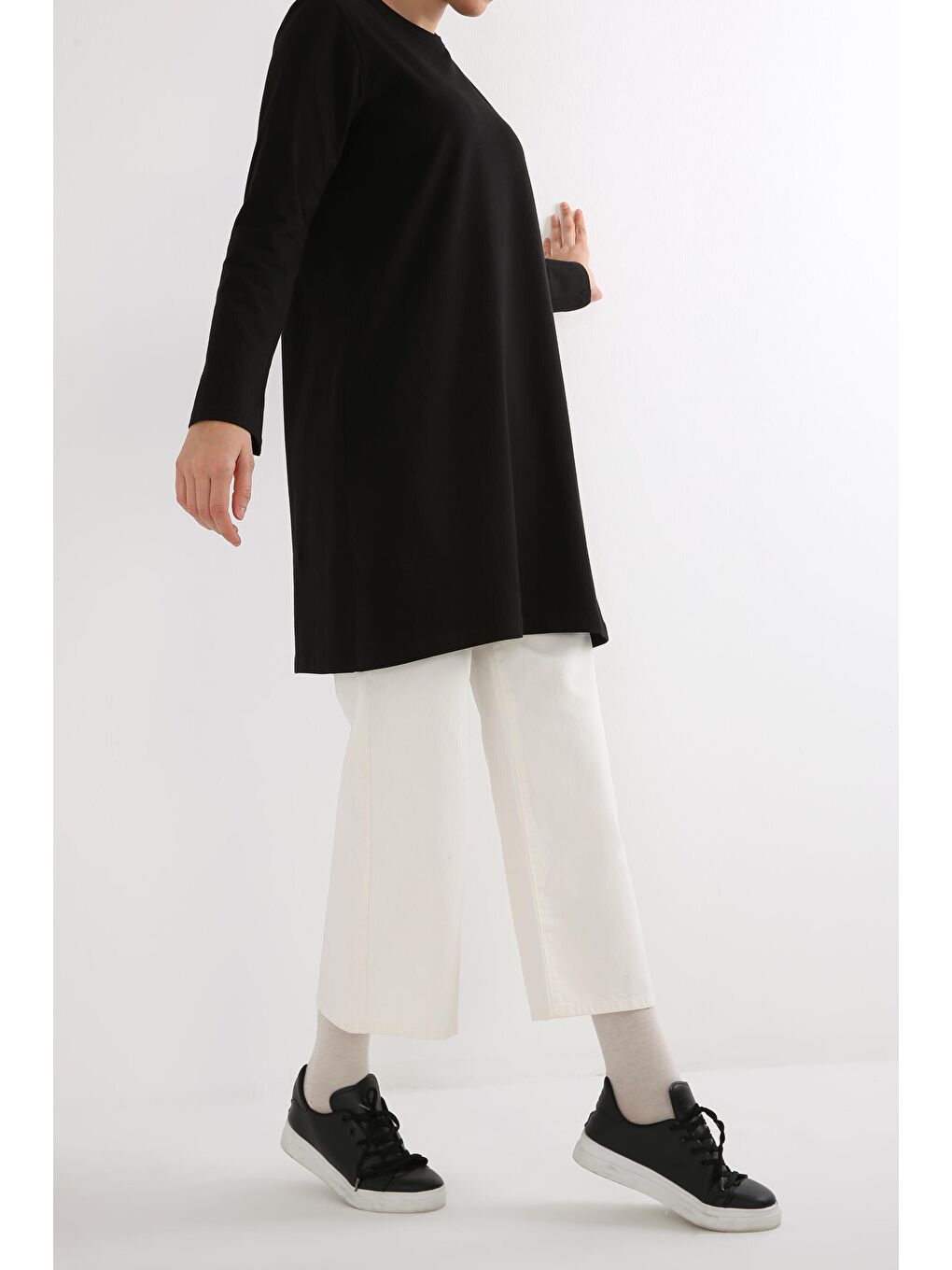 Siyah Basic Süprem Tunik