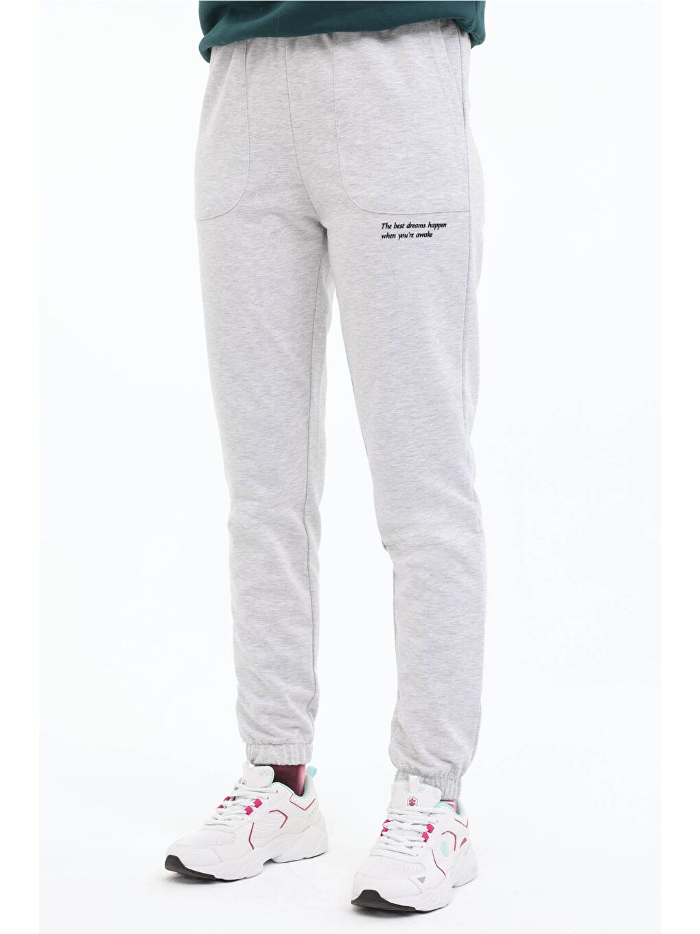 Gri WB ANNA 22CT1170 5FX GRI MELANJ Kadın Eşofman Altı