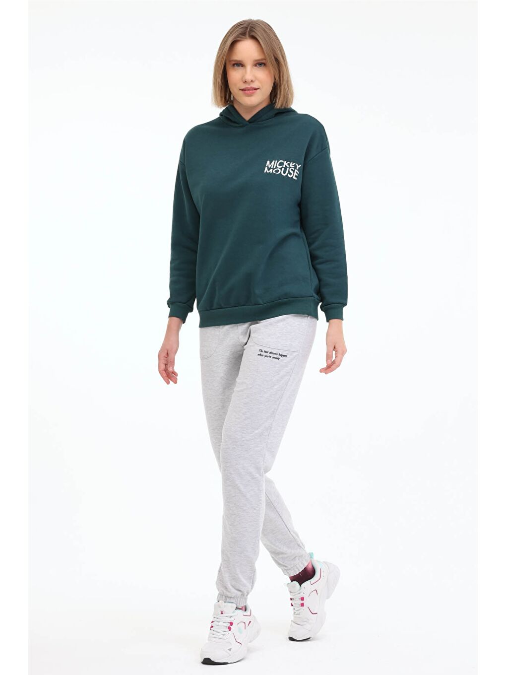 Gri WB ANNA 22CT1170 5FX GRI MELANJ Kadın Eşofman Altı-2