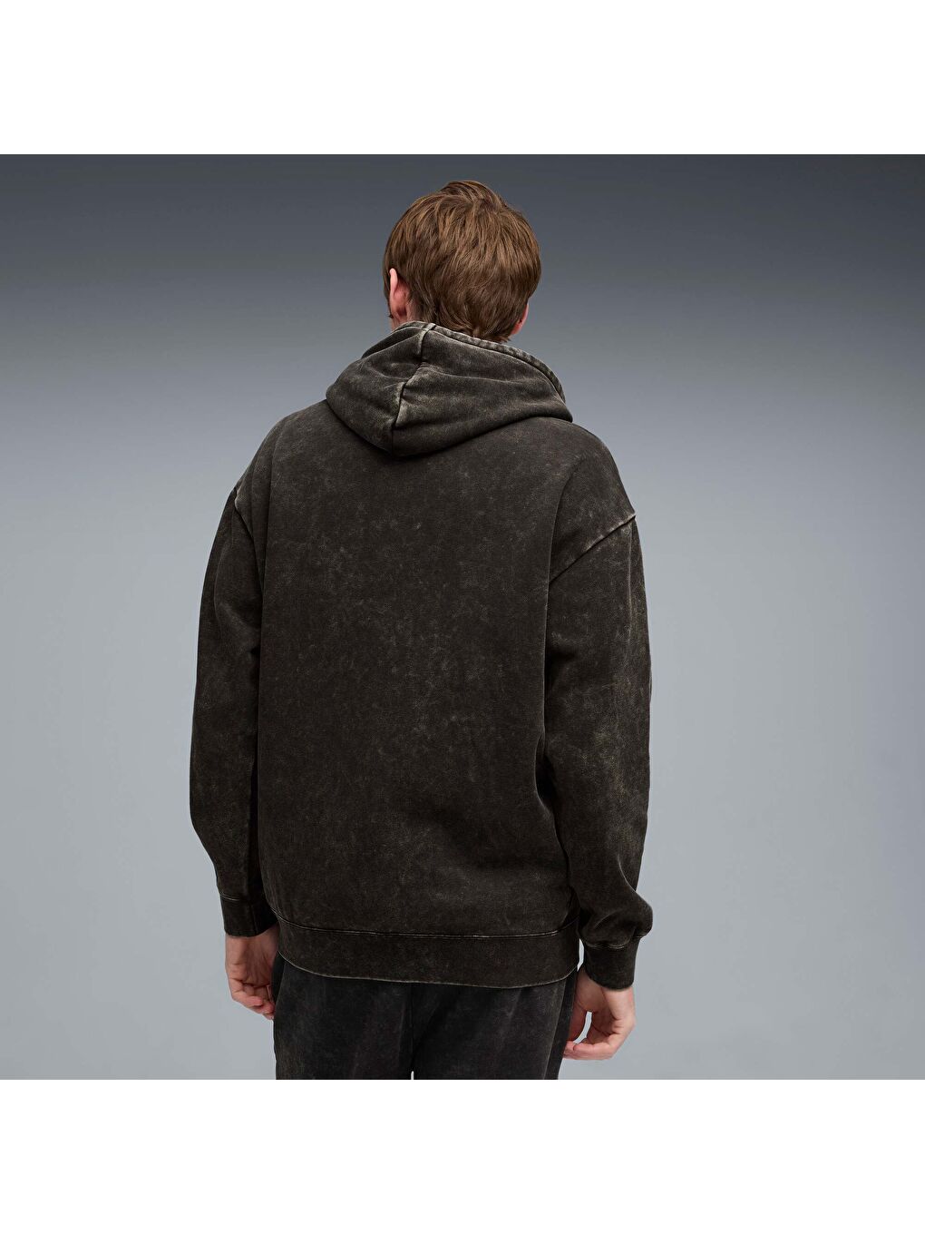 Siyah ESSENTIALS Elevated Erkek Geniş Kesim Kapüşonlu Sweatshirt-2