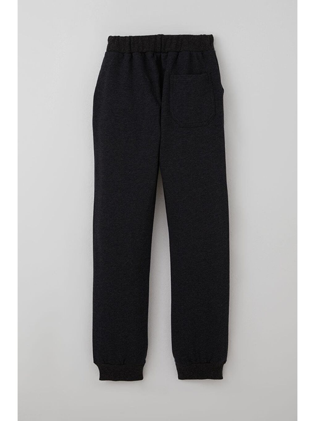 Erkek Çocuk Eşofman Altı Bağcık Aksesuarlı Cepli Koyu Gri Melanj (7-11 Yaş)-2