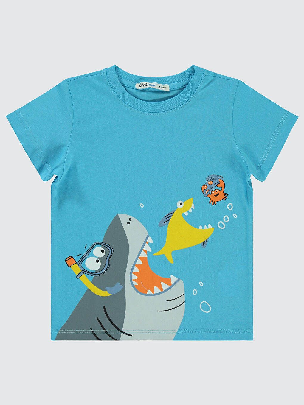 Boys Erkek Çocuk Tişört 2-5 Yaş Turkuaz