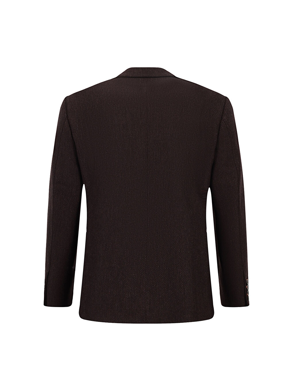 Bordo Relaxed Fit Rahat Kesim Desenli Yünlü Ceket-1