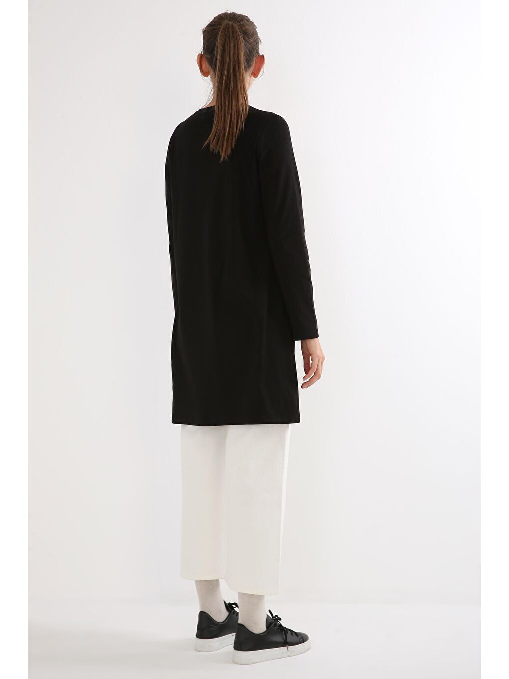 Siyah Basic Süprem Tunik-4