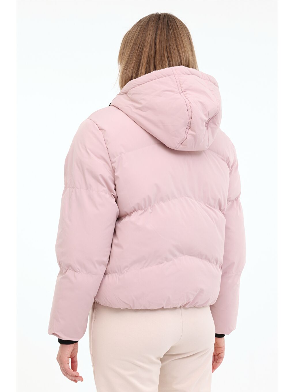 WL NORA 2-212171010 4PR Pembe Kadın Kısa Kaban-1