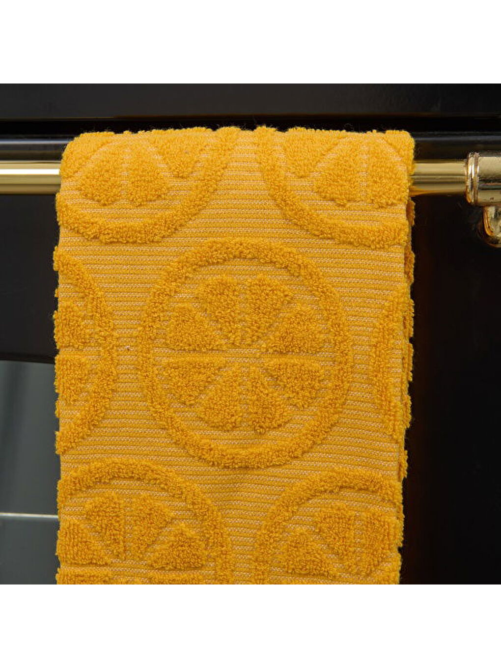 Kahverengi Soft Zitrone Mutfak Havlusu - Hardal - 40x66 cm-2