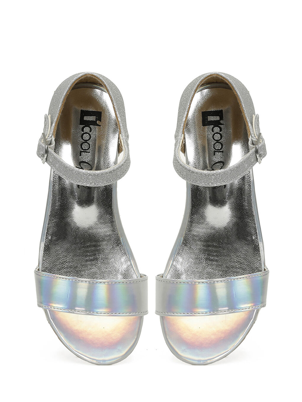 Gri TRIMY F 5FX Gümüş Kız Çocuk Sandalet-3