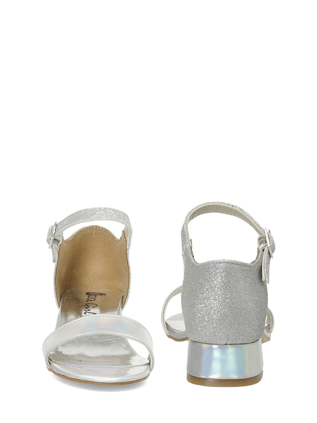 Gri TRIMY F 5FX Gümüş Kız Çocuk Sandalet-4