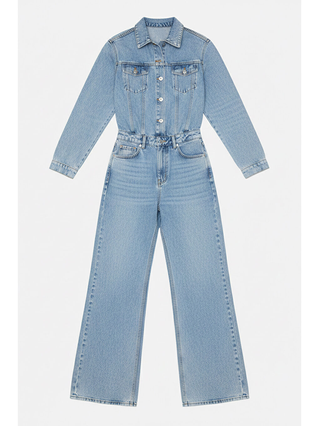 Mavi Kadın Jean Rengi 3s6-3 Straight Fit %100 Pamuk Denim Tulum-4