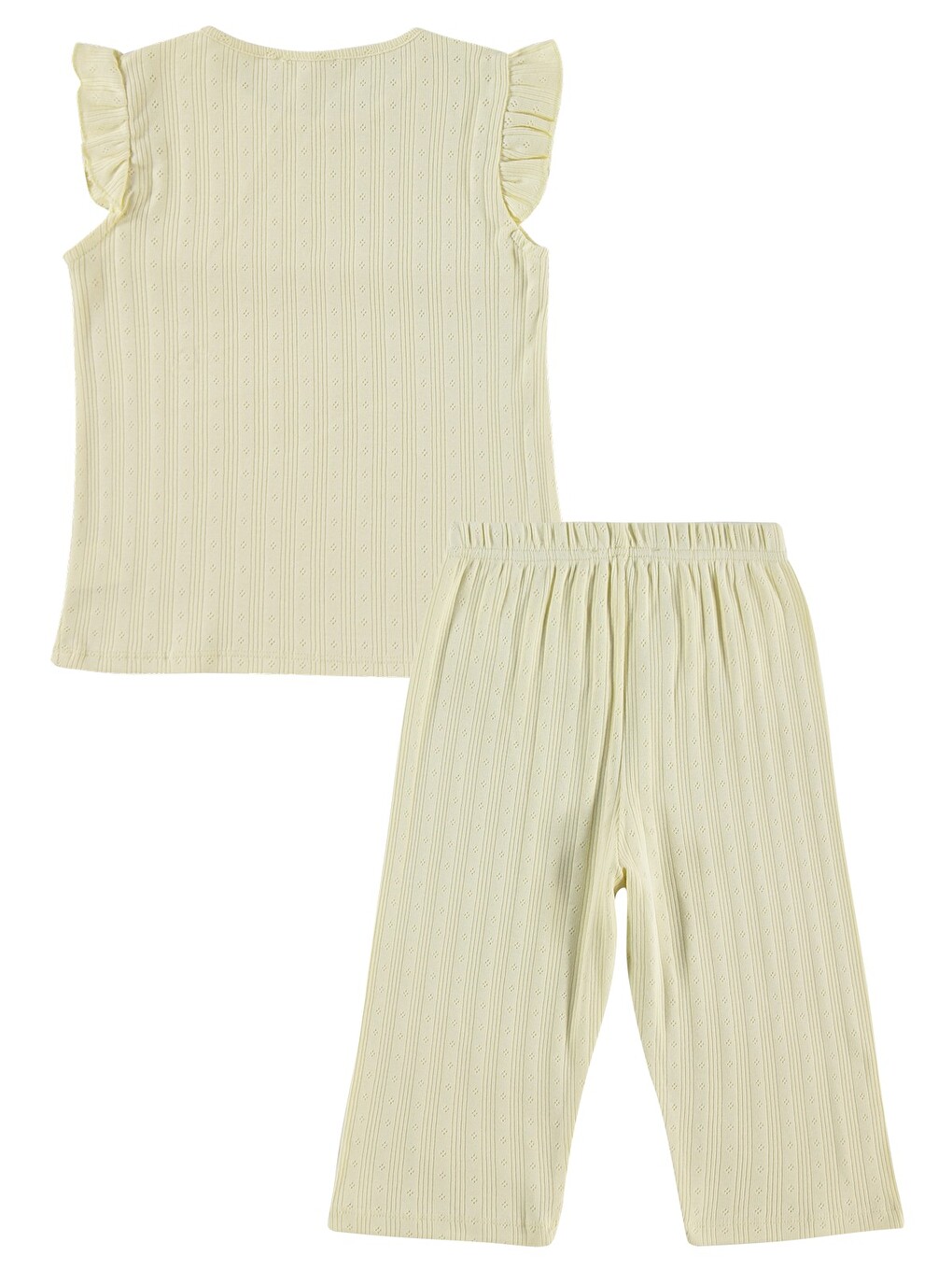 Girls Kaprili 6-9 Yaş Pijama Takımı - Sarı-1