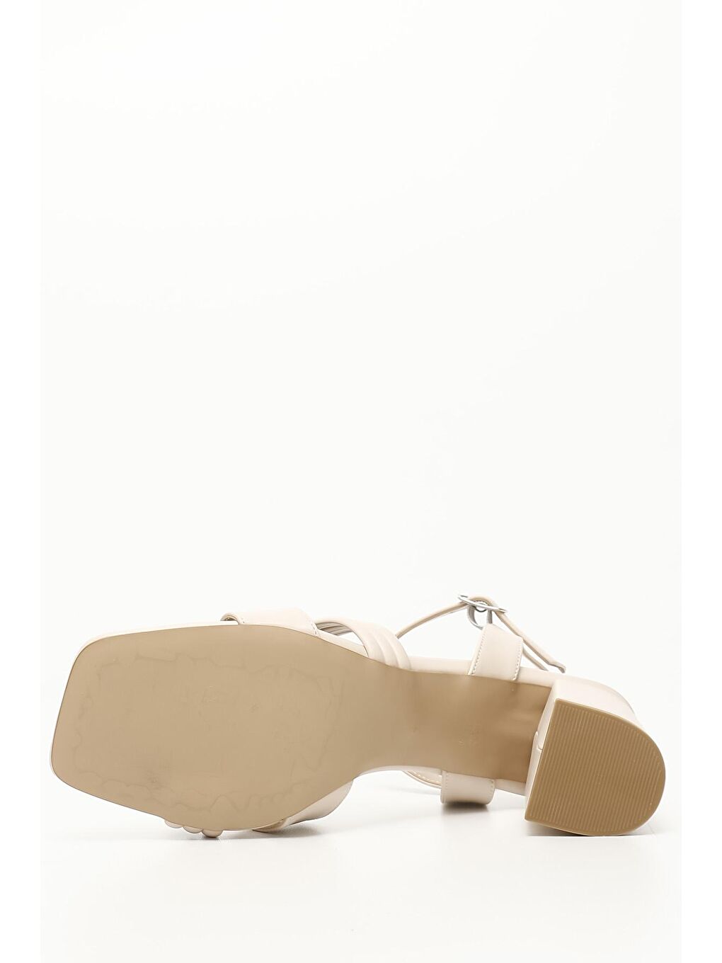 Bej TEN  Kalın Ökçeli Bantlı Kadın Sandalet 37080-3