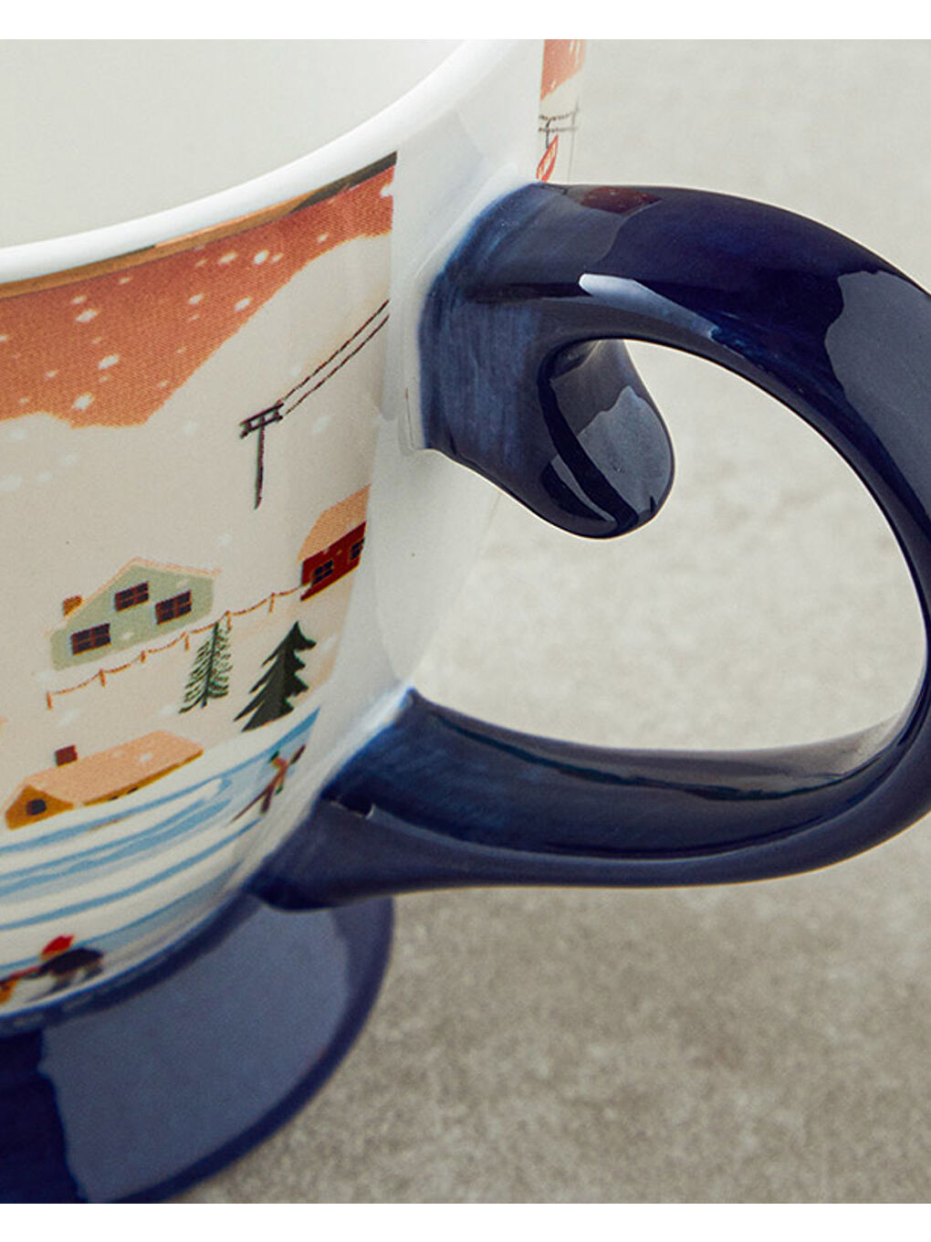 Beyaz Cheerful Sunset New Bone China Yılbaşı Kupa 460 ml Renkli-2