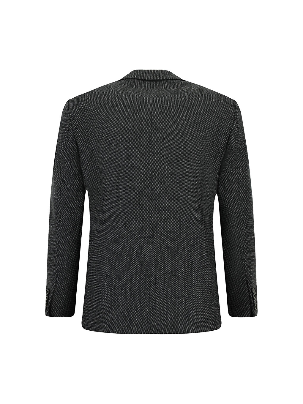 Antrasit Relaxed Fit Rahat Kesim Desenli Yünlü Ceket-1