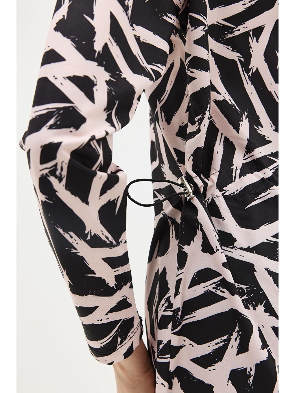 Pembe Tam Boy 5'Li Tesettür Mayo 4152 Siyah/Pudra-3