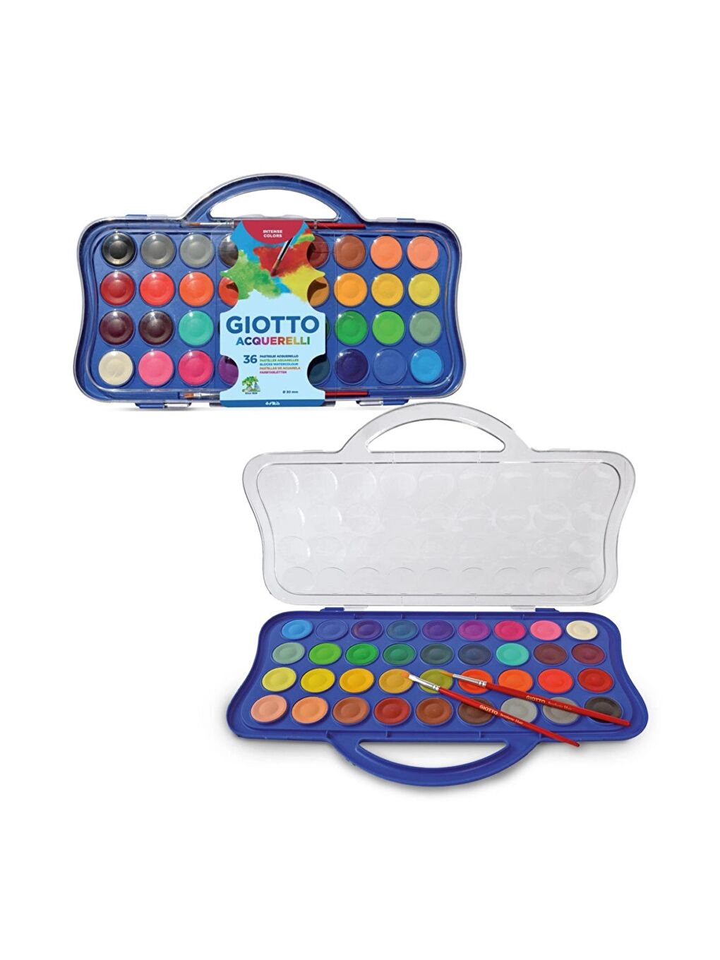 Sulu Boya 23mm 36 Renk Plastik Kutu Set-1