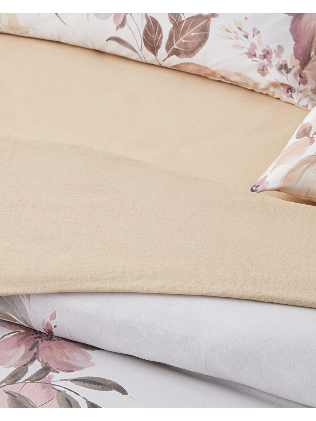 Bright Garden Dijital Baskılı Kolay Ütülenir Çift Kişilik Nevresim Takımı 200x220 cm Pembe - Sarı-2