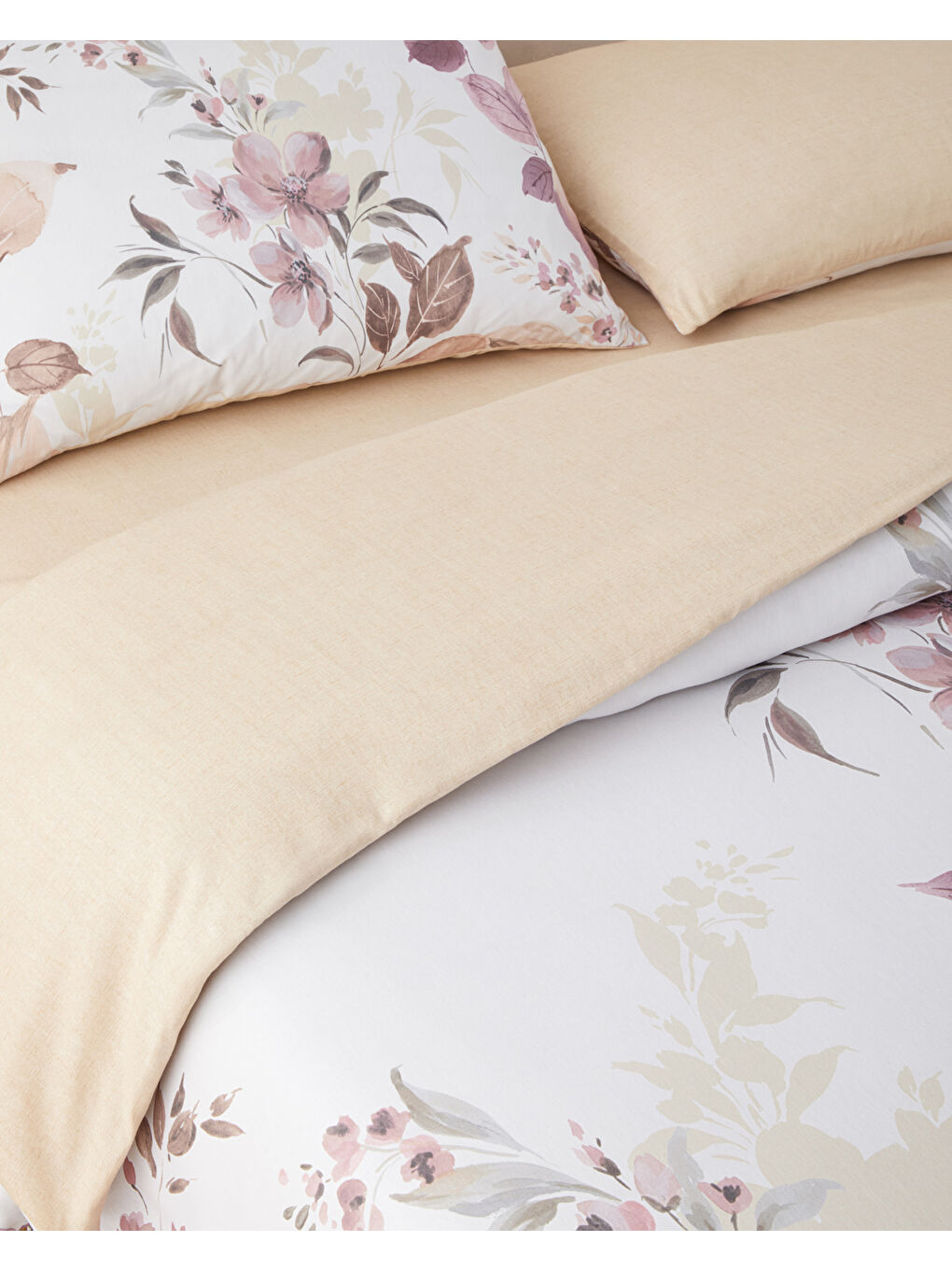 Bright Garden Dijital Baskılı Kolay Ütülenir Çift Kişilik Nevresim Takımı 200x220 cm Pembe - Sarı-5
