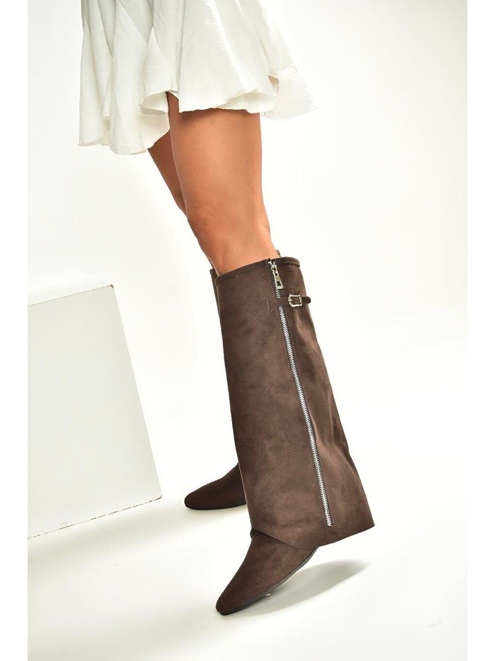 Kahverengi Kadın Çizme V380526402-3